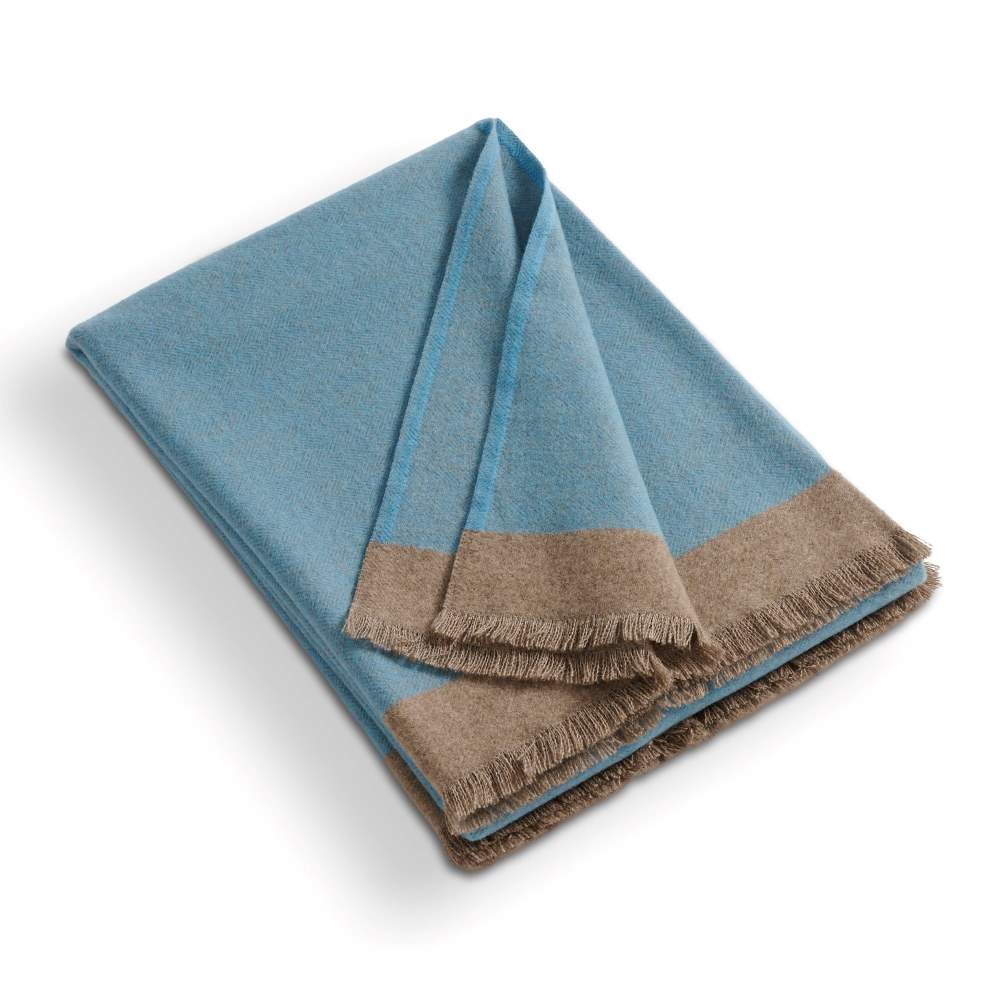 Decke FINE SOFT FISH himmelblau wattgrau
