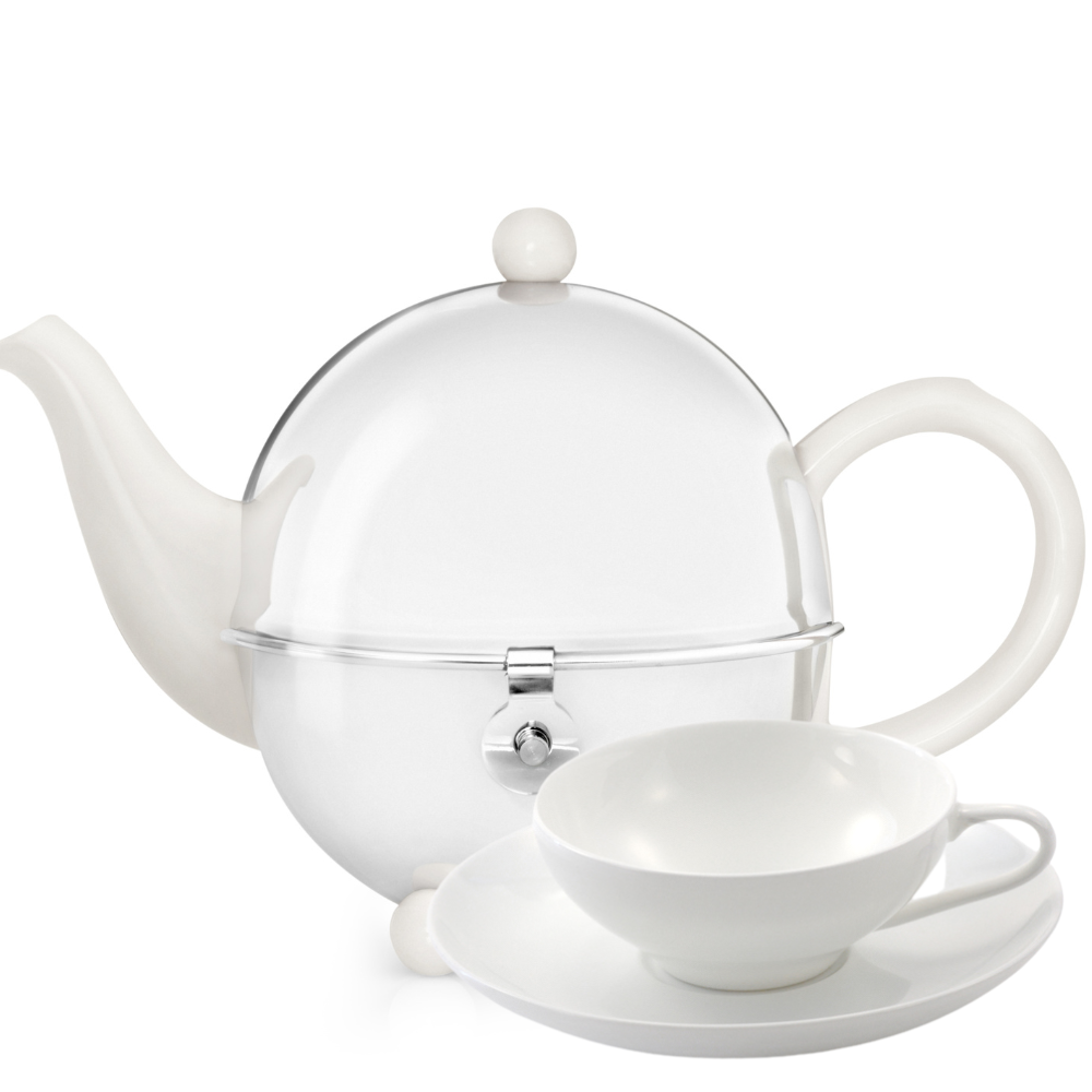 Set Cosy 0,5L weiß und 2 Teetassen
