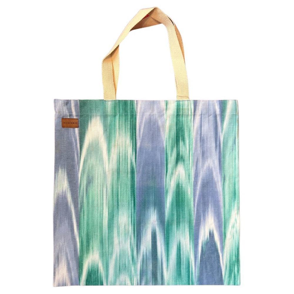 Tasche TOTE BAG XL blau grün 48cm