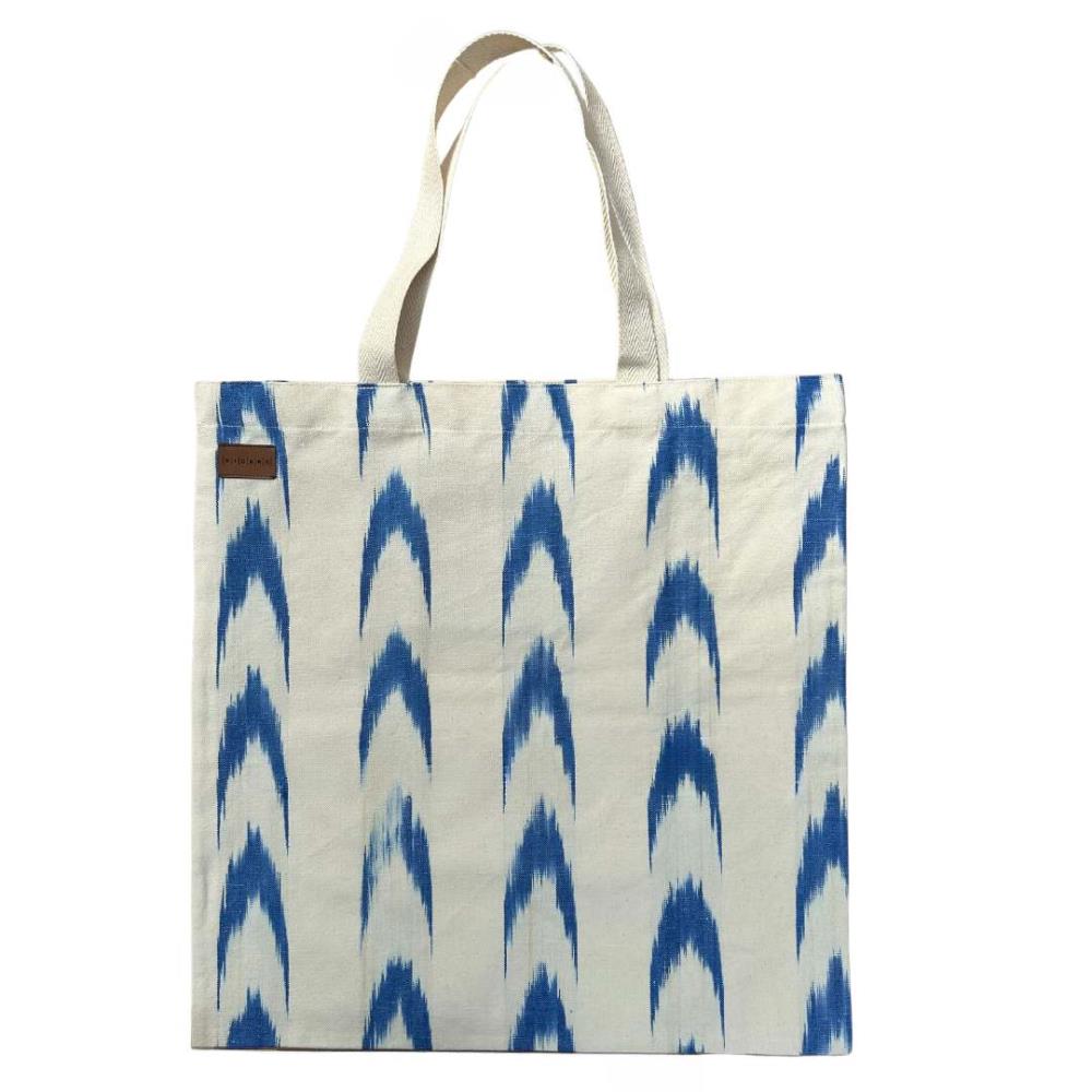 Tasche TOTE BAG XL beige blau 48cm