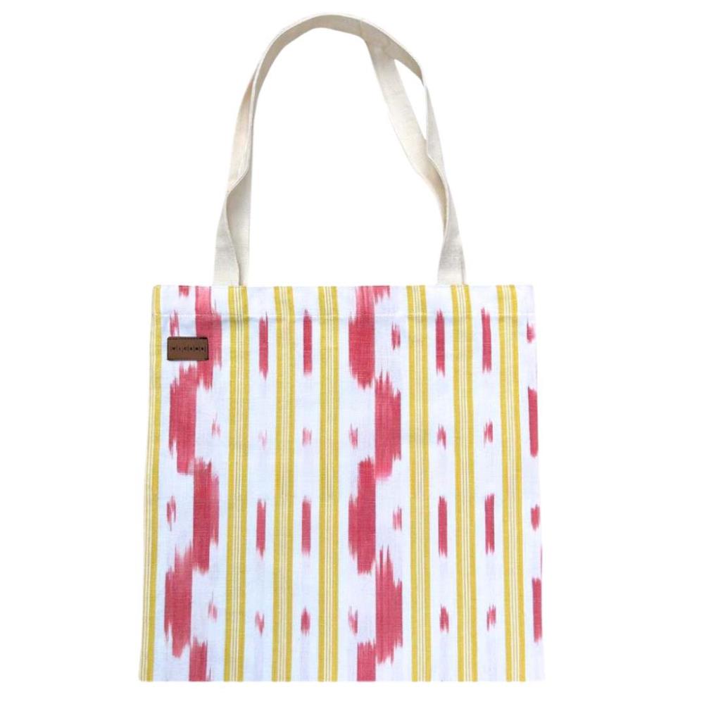 Tasche TOTE BAG IKAT gelb rot 40cm