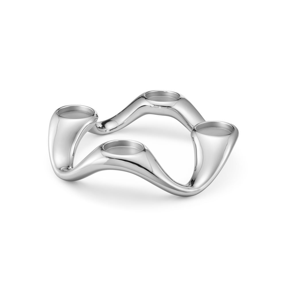 Kerzenleuchter Cobra für 4 Kerzen silber