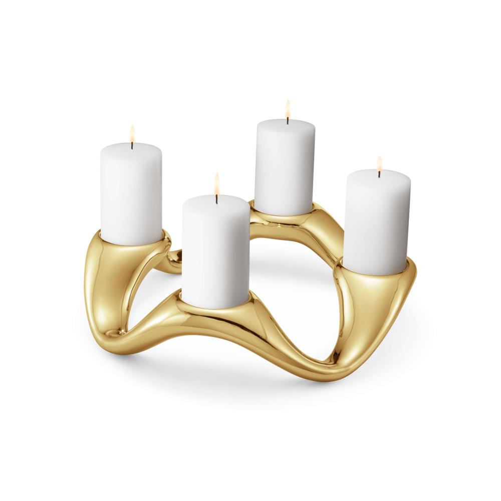 Kerzenhalter COBRA gold beschichtet