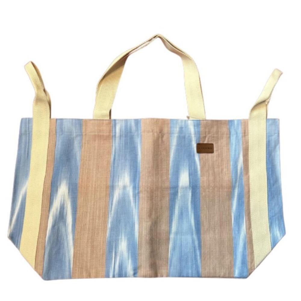 Tasche BEACH BAG blau braun 64cm