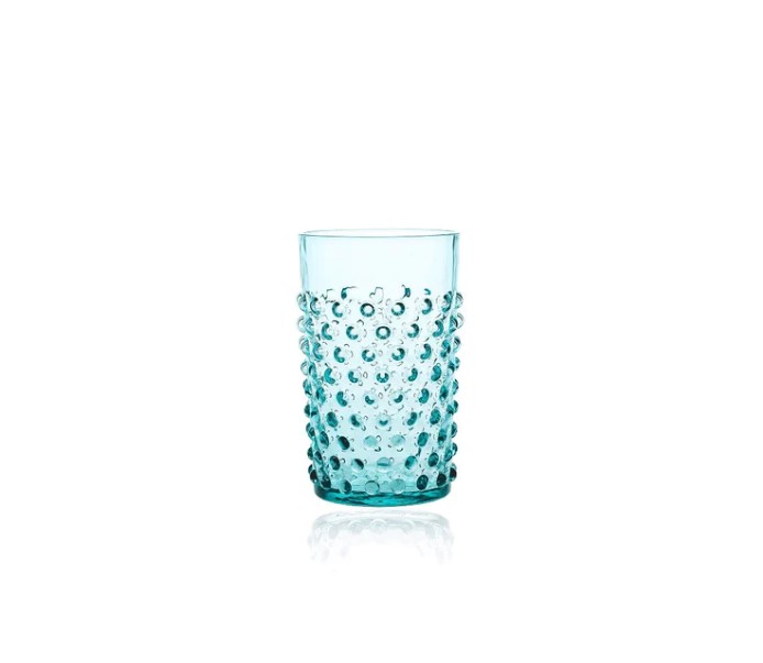 Trinkglas HOBNAIL hellblau