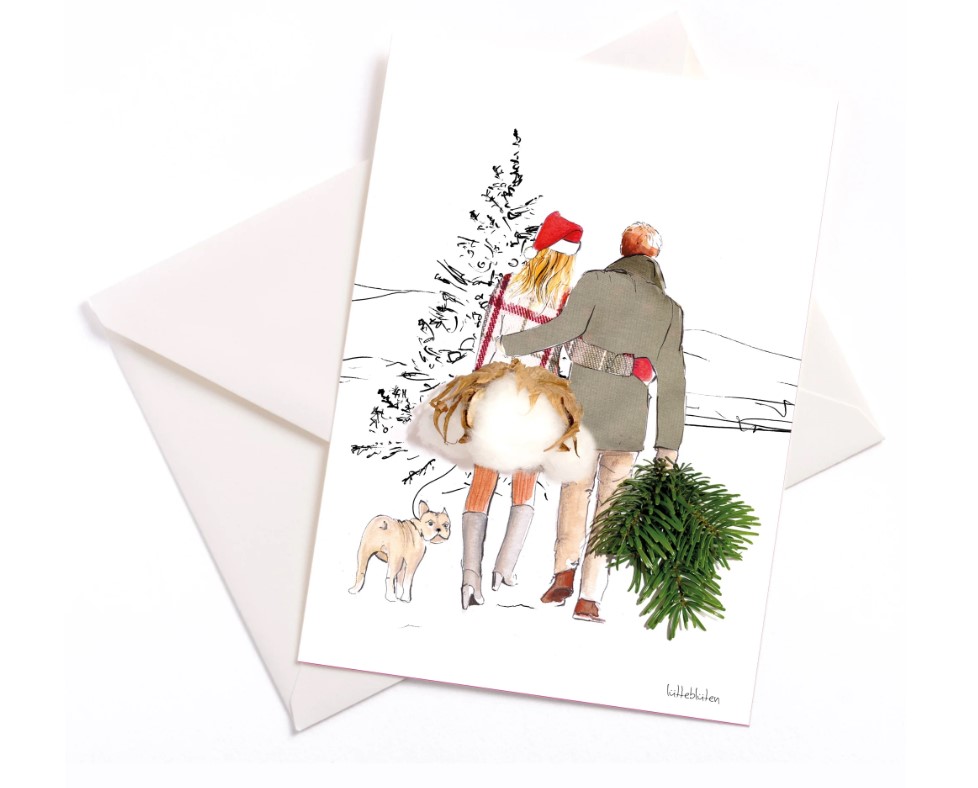 Karte mit Umschlag GEMÜTLICHE WEIHNACHTSZEIT