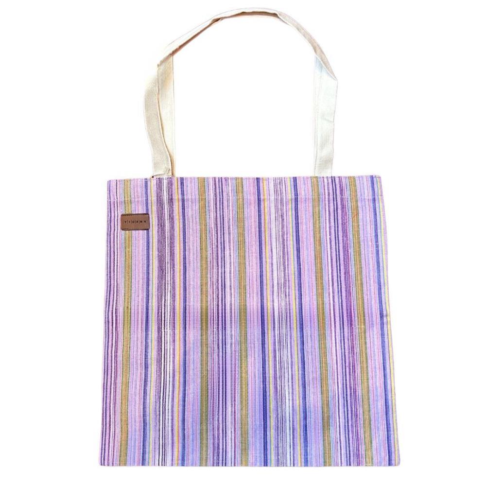 Tasche TOTE BAG IKAT lila blau gelb 40cm
