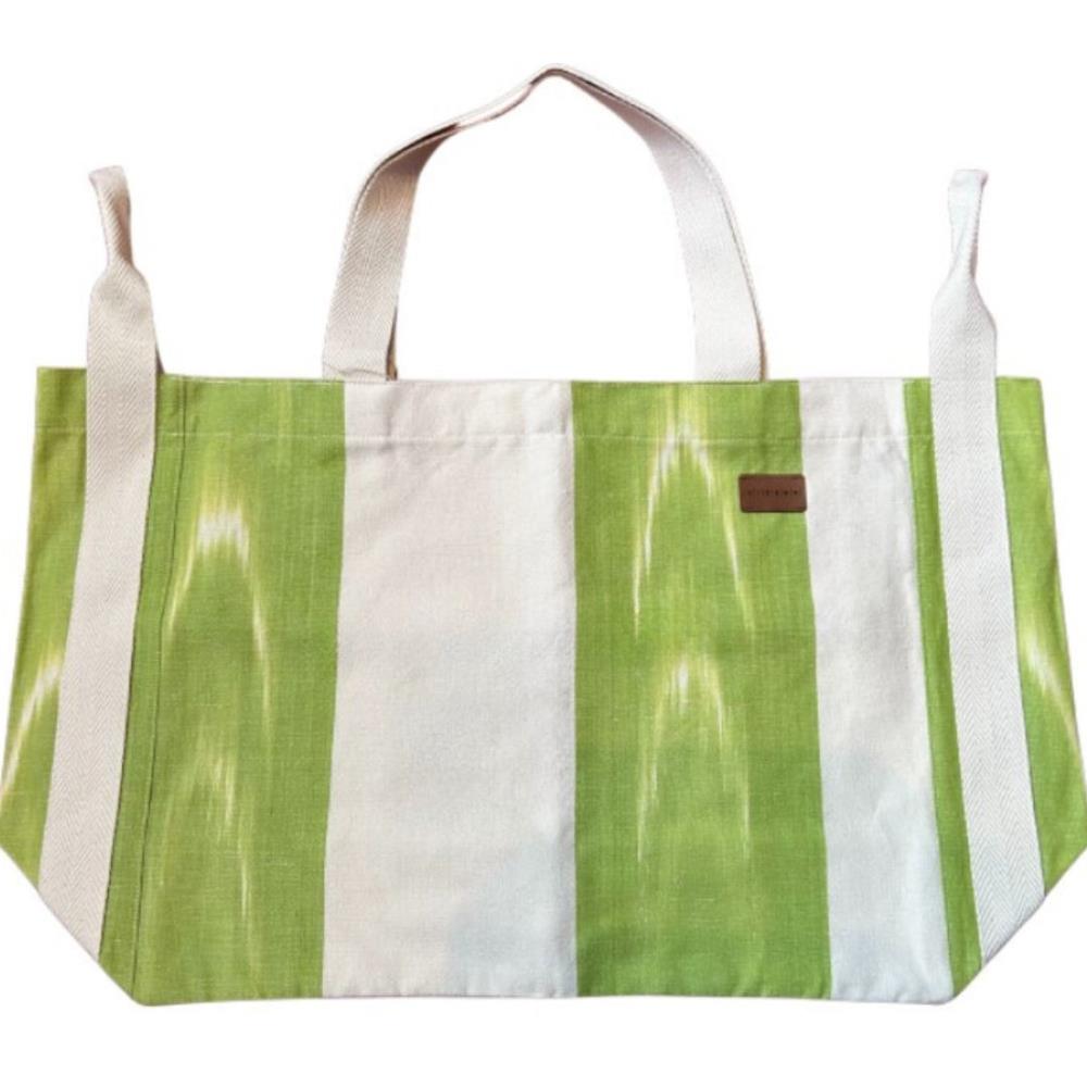 Tasche BEACH BAG grün beige 64cm