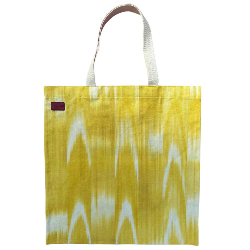 Tasche TOTE BAG XL gelb weiss 48cm