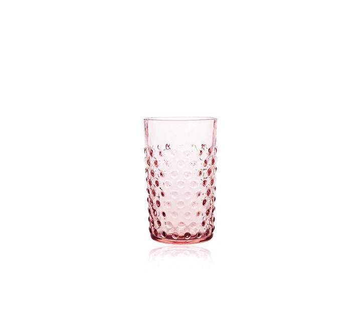 Trinkglas HOBNAIL rosa