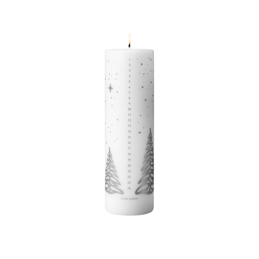Adventskerze 2023 silber