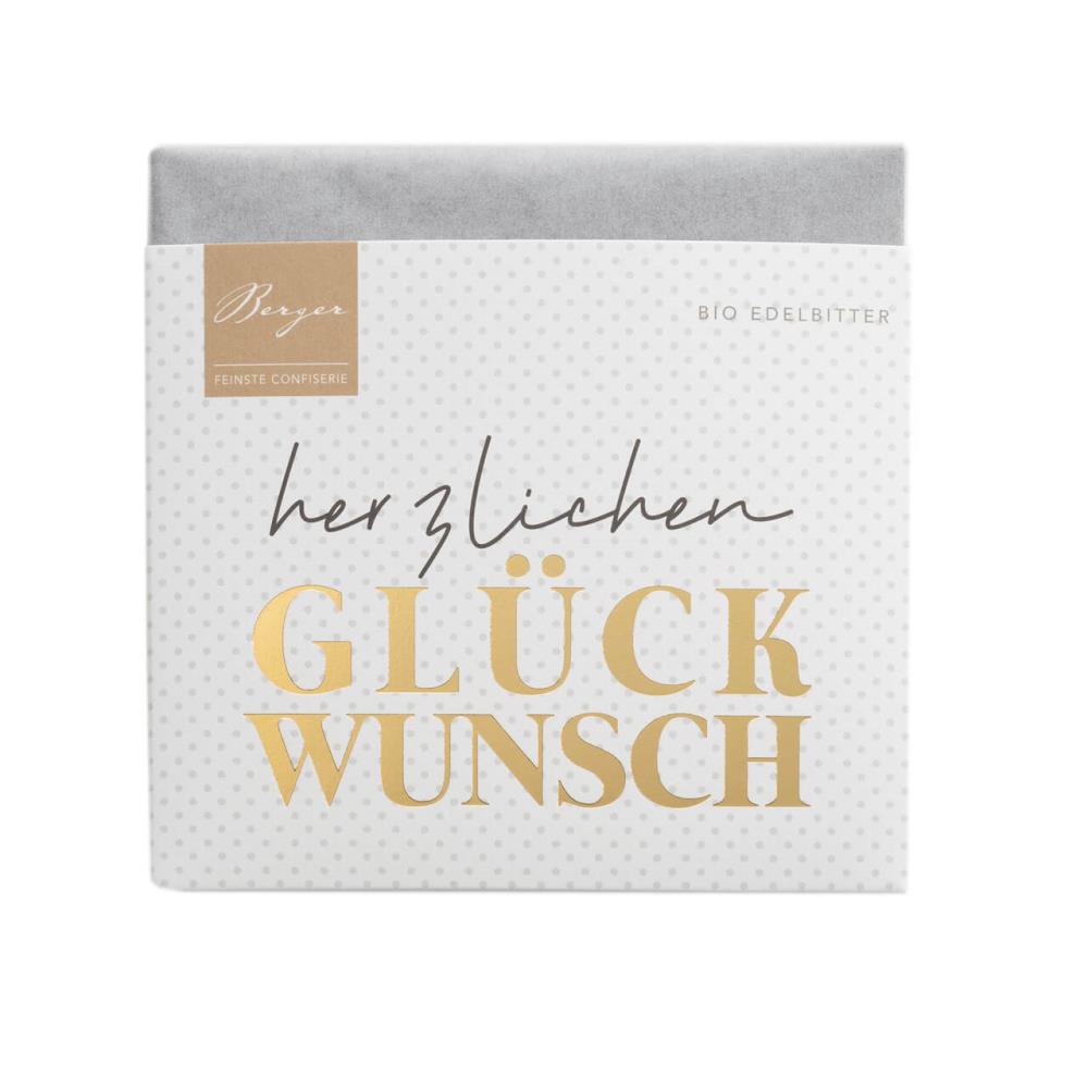 BIO SCHOKOLADENTAFEL „HERZLICHEN GLÜCKWUNSCH"