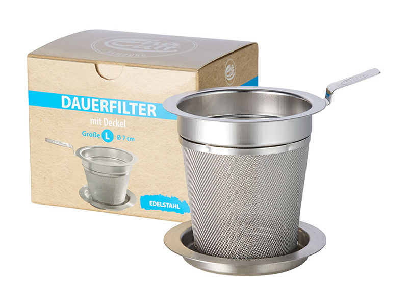 Edelstahlfilter mit Deckel - M