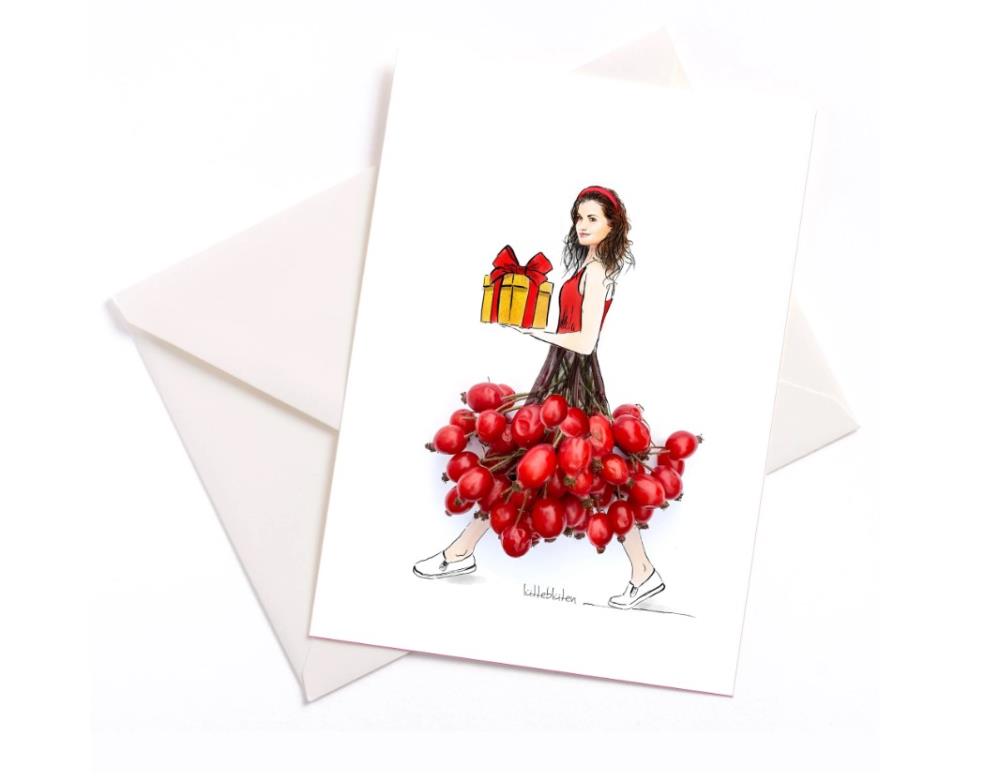 Karte mit Umschlag ICH HAB EIN GESCHENK