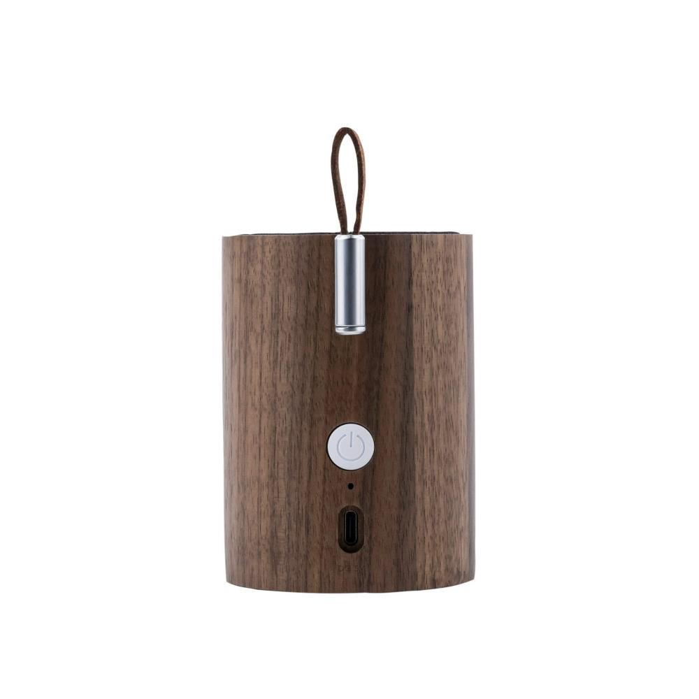 Lautsprecher und Leuchte GINGKO DRUM walnuss