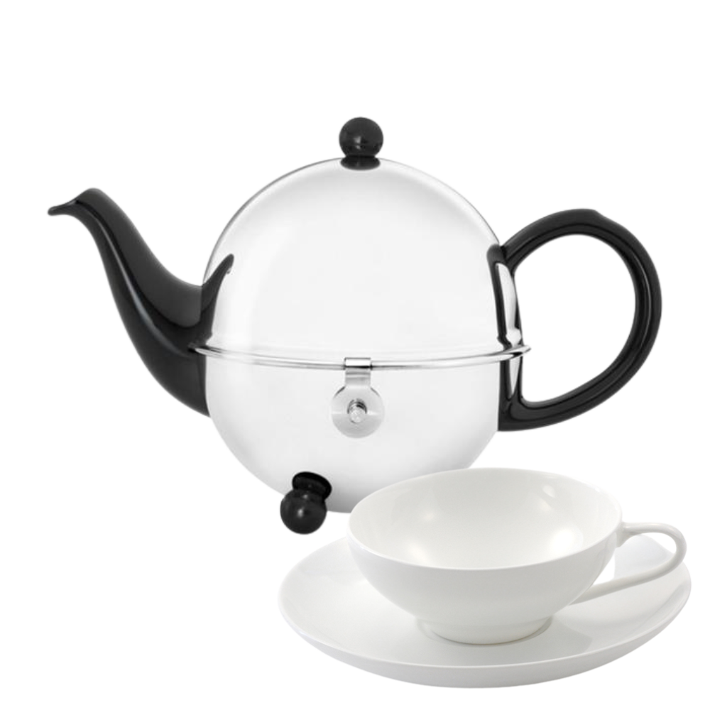 Set Cosy 0,5L schwarz und 2 Teetassen